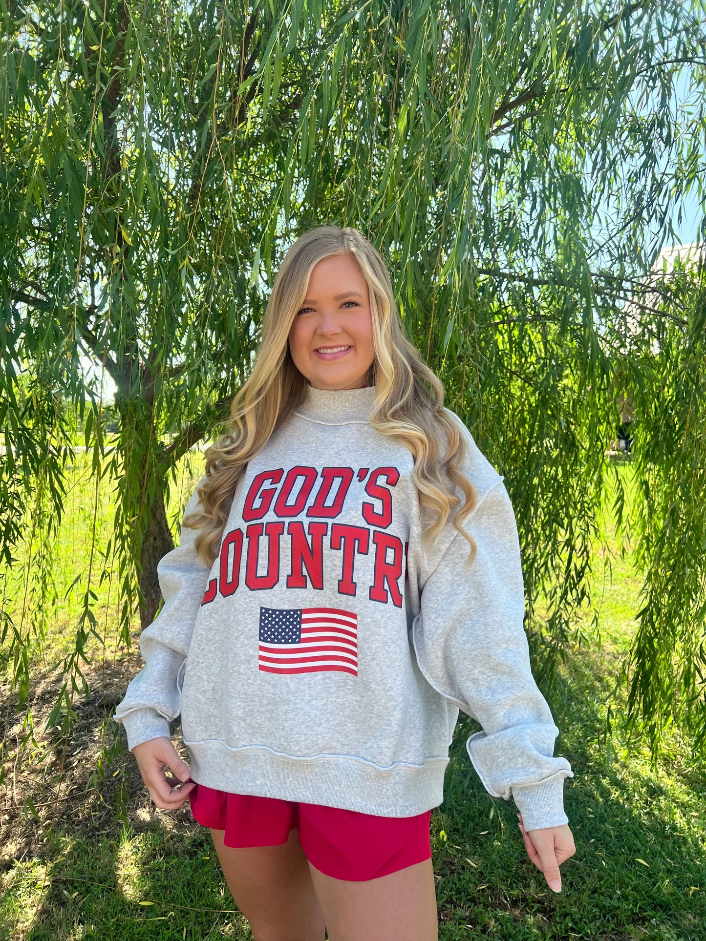 “God’s Country” Reversible Mock Neck